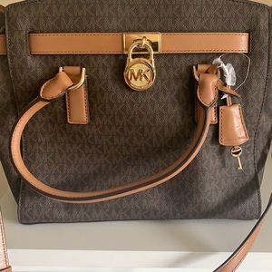 Michael Kors Hamilton large satchel brown
